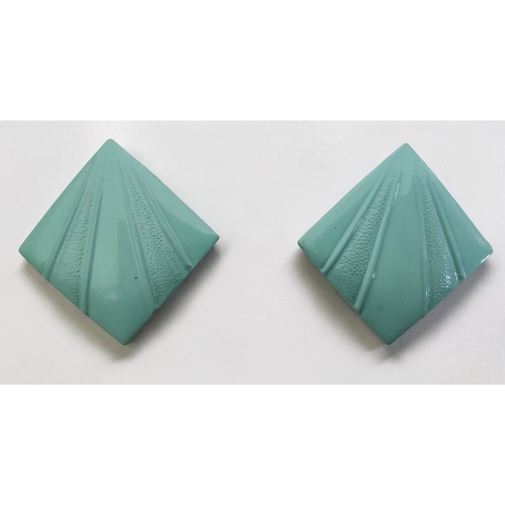 Vintage 80s Art Deco Style Geometric Earrings